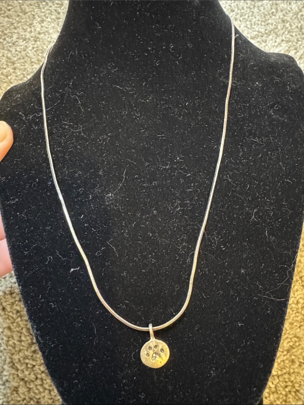 Sterling Silver Pawprint necklace